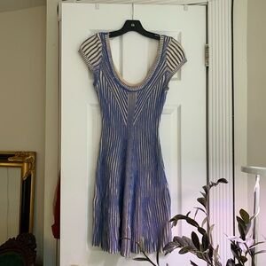 Free People Hot Off the Press Dress Blue